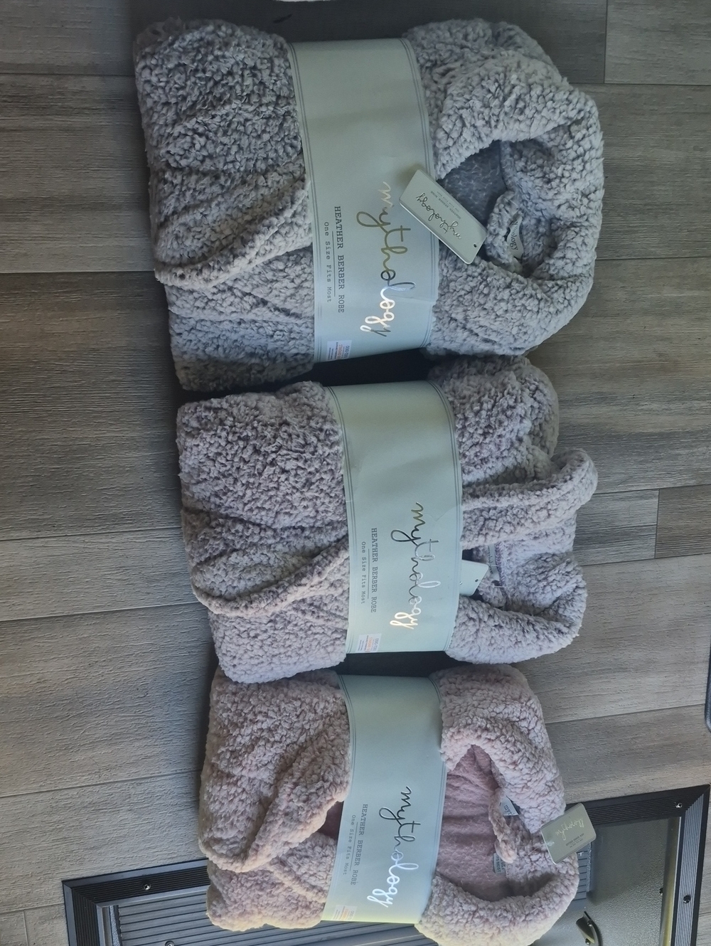1 Heather Berber Robe - Plush Throw Robe One Size